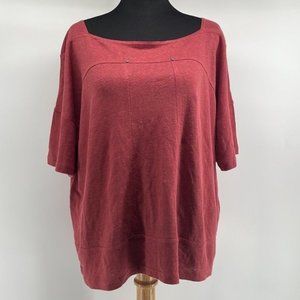 Eileen Fisher 100% linen studded short sleeve top